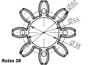 Vòng đệm giảm chấn Rotex 38